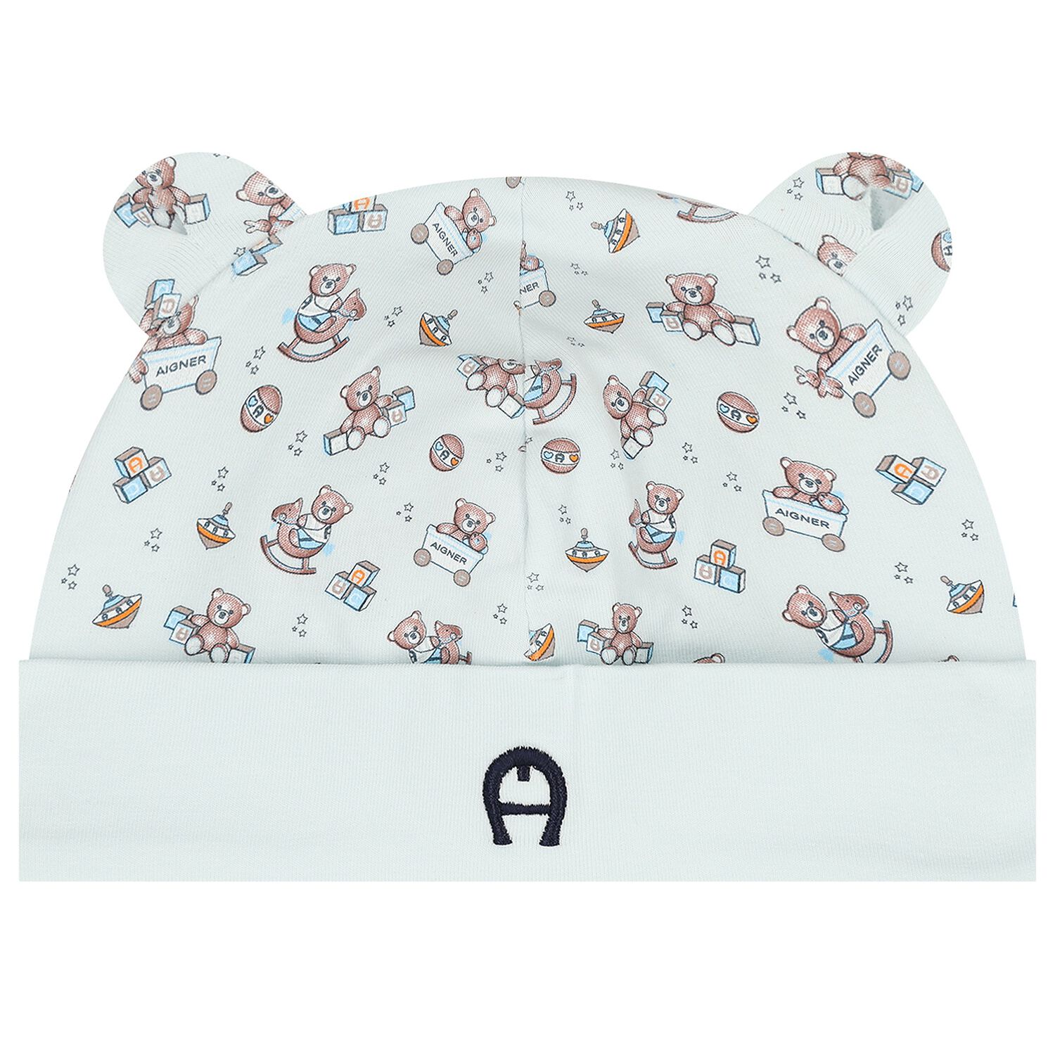 قبعة أطفال باللون زرقاء بشعار دب تيدي, 2, hi-res