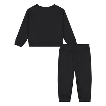 Younger Boys Black Jordan Logo Tracksuit