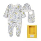 Ivory & Blue Popcorn Logo Babygrow Gift Set, 1, hi-res