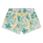 Younger Girls Ivory & Green Floral Shorts Set, 2, hi-res