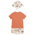 Younger Boys Orange & Ivory Shorts Set, 2, hi-res
