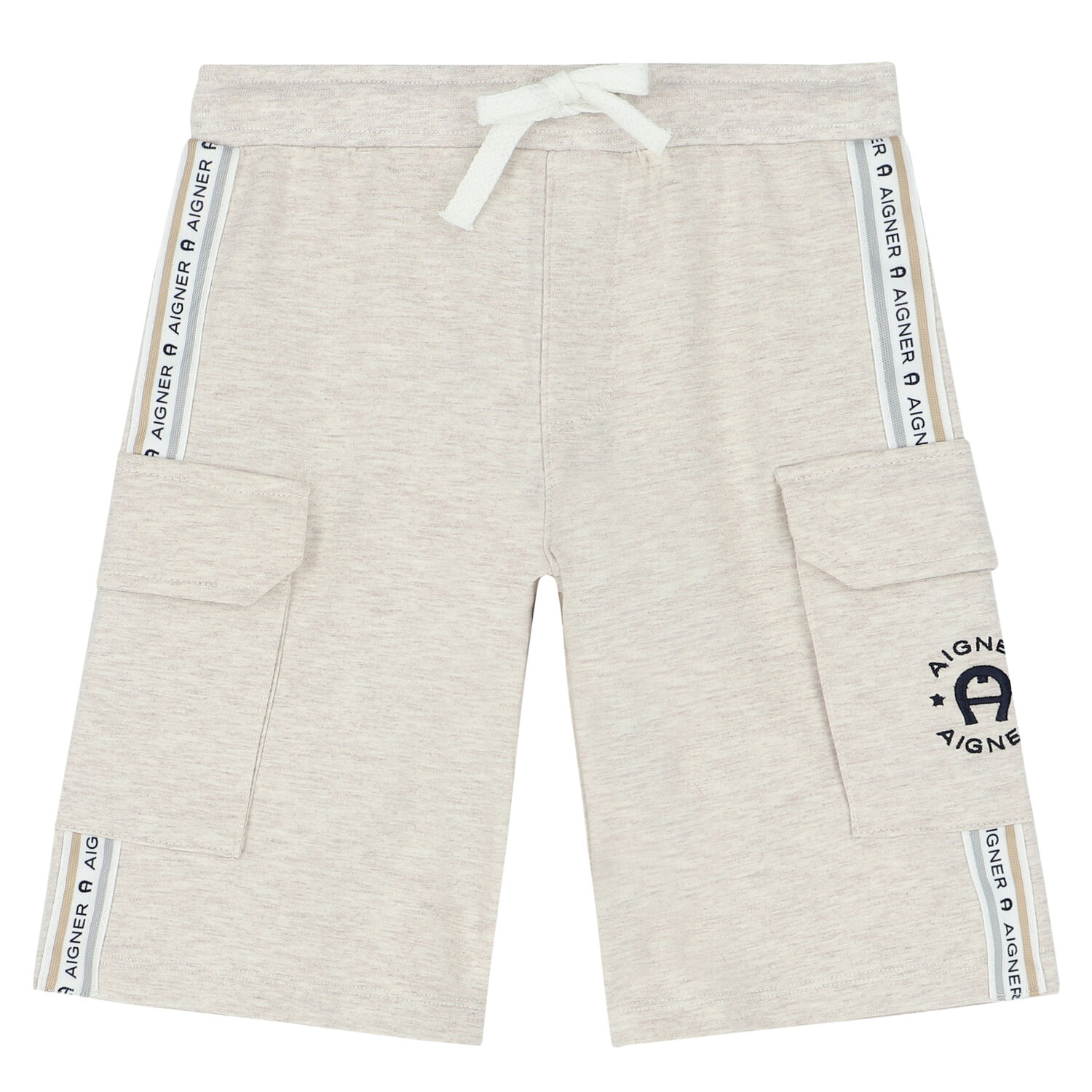 Boys Beige Logo Shorts, 2, hi-res image number null