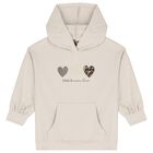 Girls Beige Heart Leggings Set, 1, hi-res