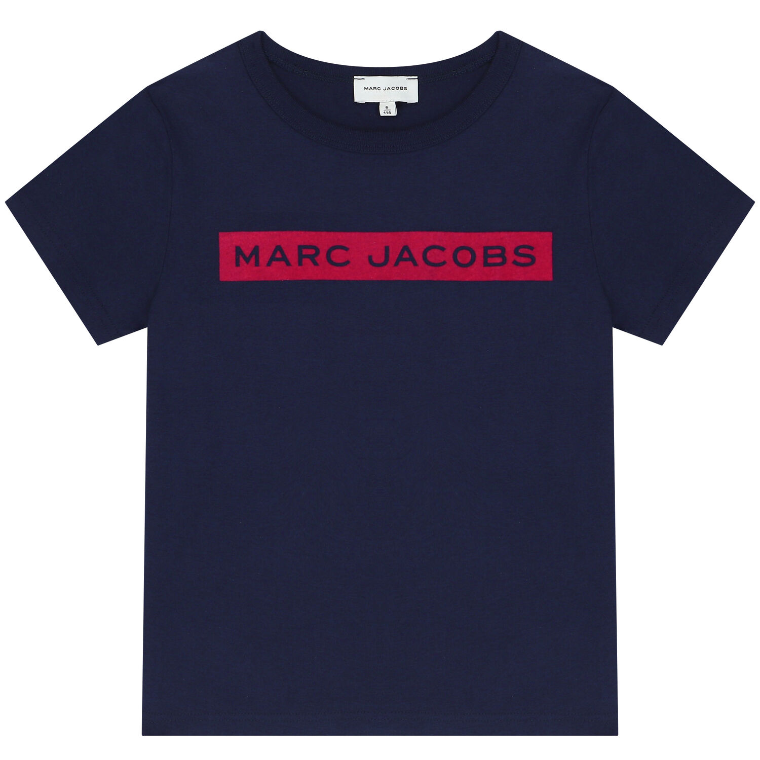 تيشيرت بنات بالشعار باللون الكحلي, 1, hi-res