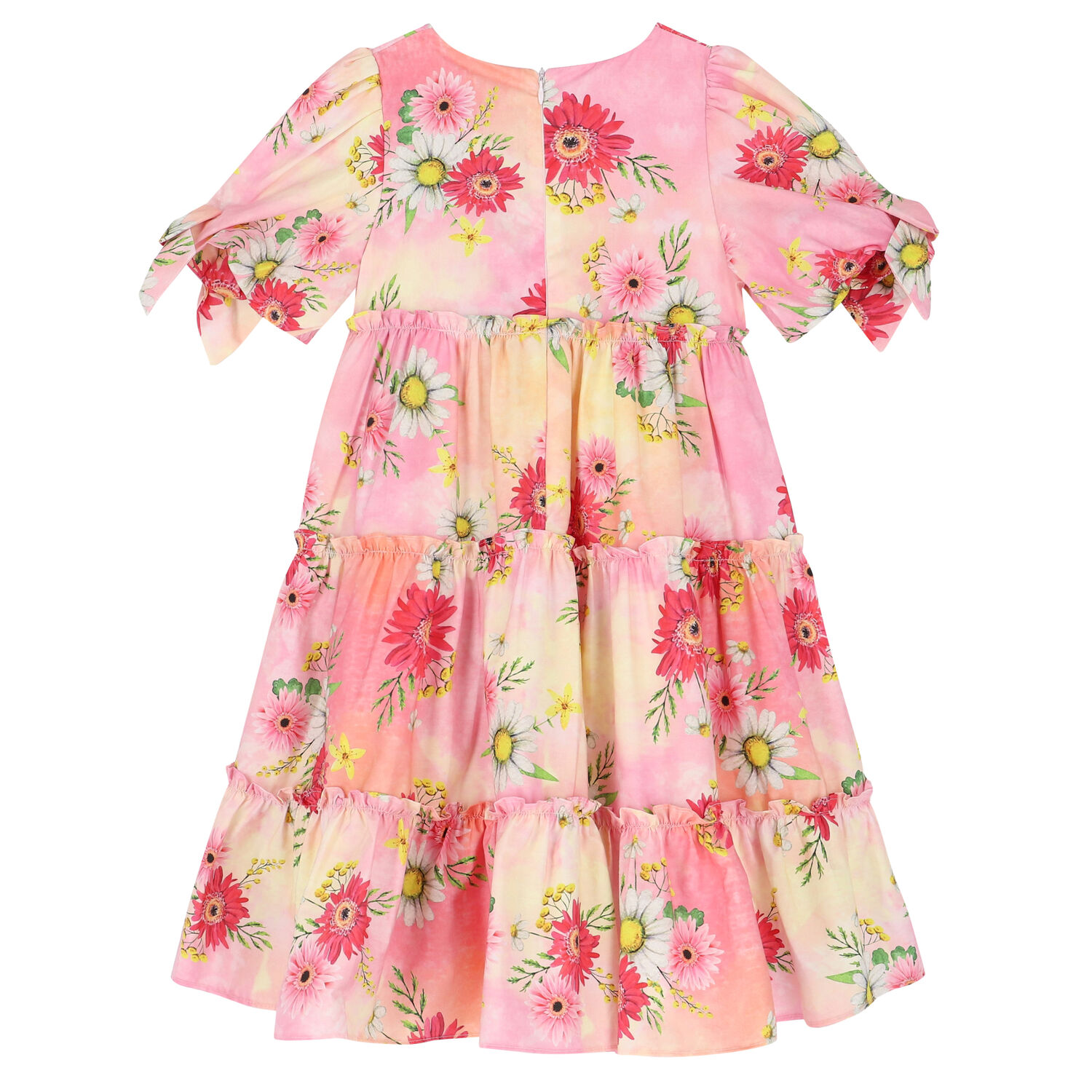 Girls Pink Floral Dress, 1, hi-res