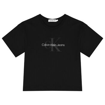 Girls Black Logo T-Shirt