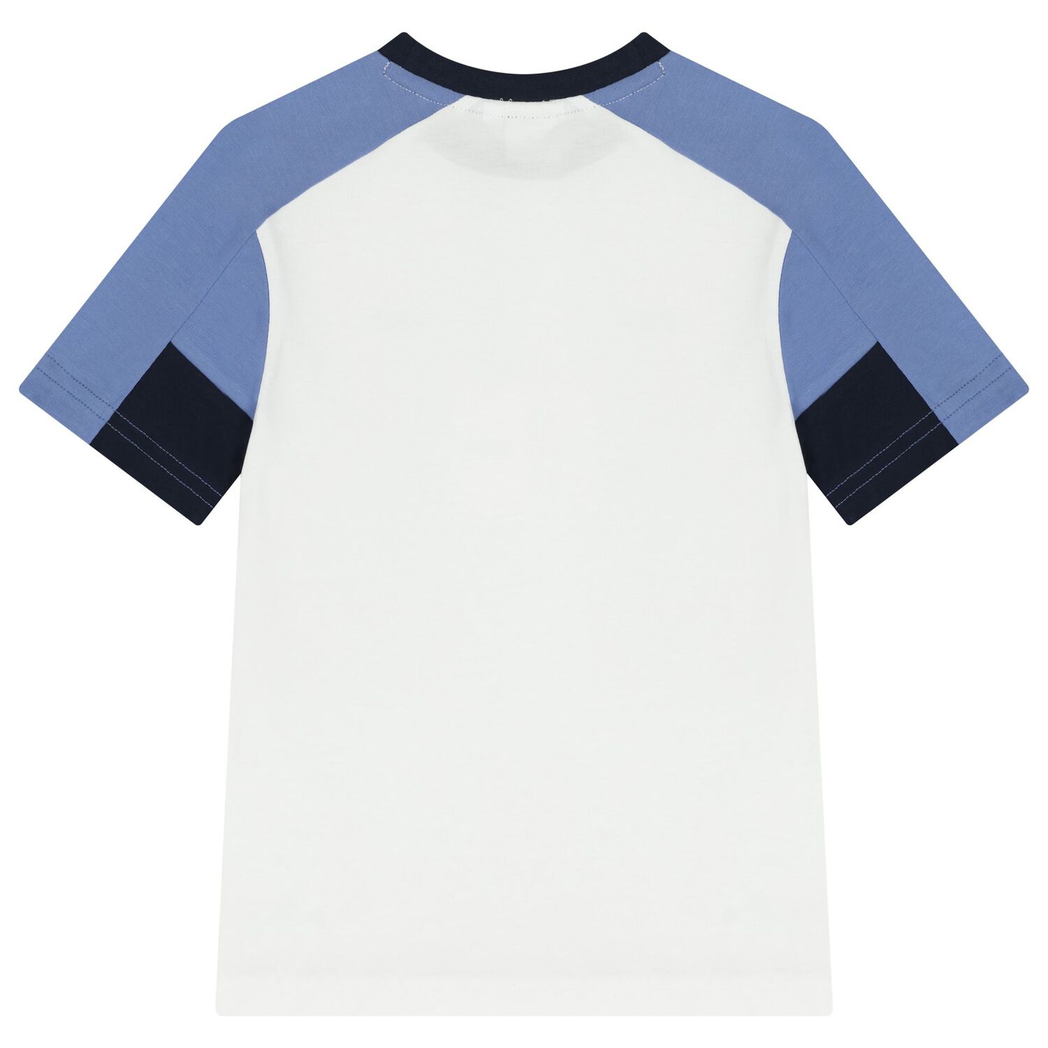 طقم شورت أبيض وكحلي للأولاد بشعار, 1, hi-res