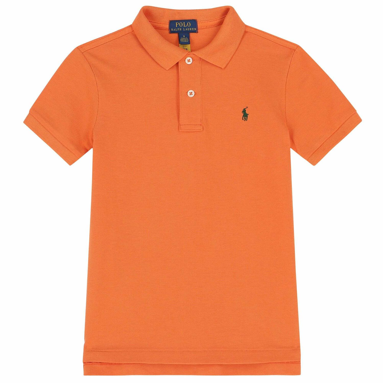Boys Orange Logo Polo Shirt, 1, hi-res