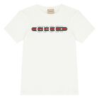 White Cotton Logo T-Shirt, 1, hi-res
