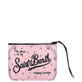 Girls Pink & Navy Blue Aline Logo Pouch ( 15cm)