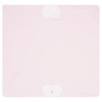 Baby Girls White & Pink Quilted Blanket