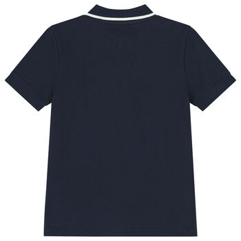 Boys Navy Blue Logo Polo Shirt