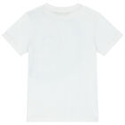 Boys White Logo T-Shirt, 1, hi-res