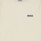 Younger Boys Beige Logo T-Shirt, 1, hi-res