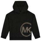 توب هودى بالشعار باللون الاسود والذهبى, 1, hi-res