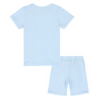 Younger Boys Blue Shorts Set, 1, hi-res