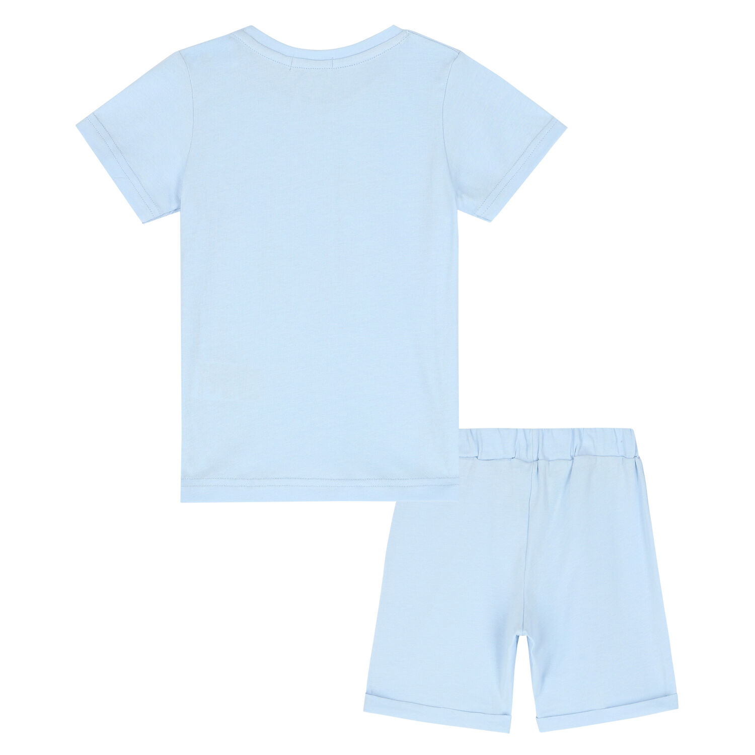 Younger Boys Blue Shorts Set, 1, hi-res