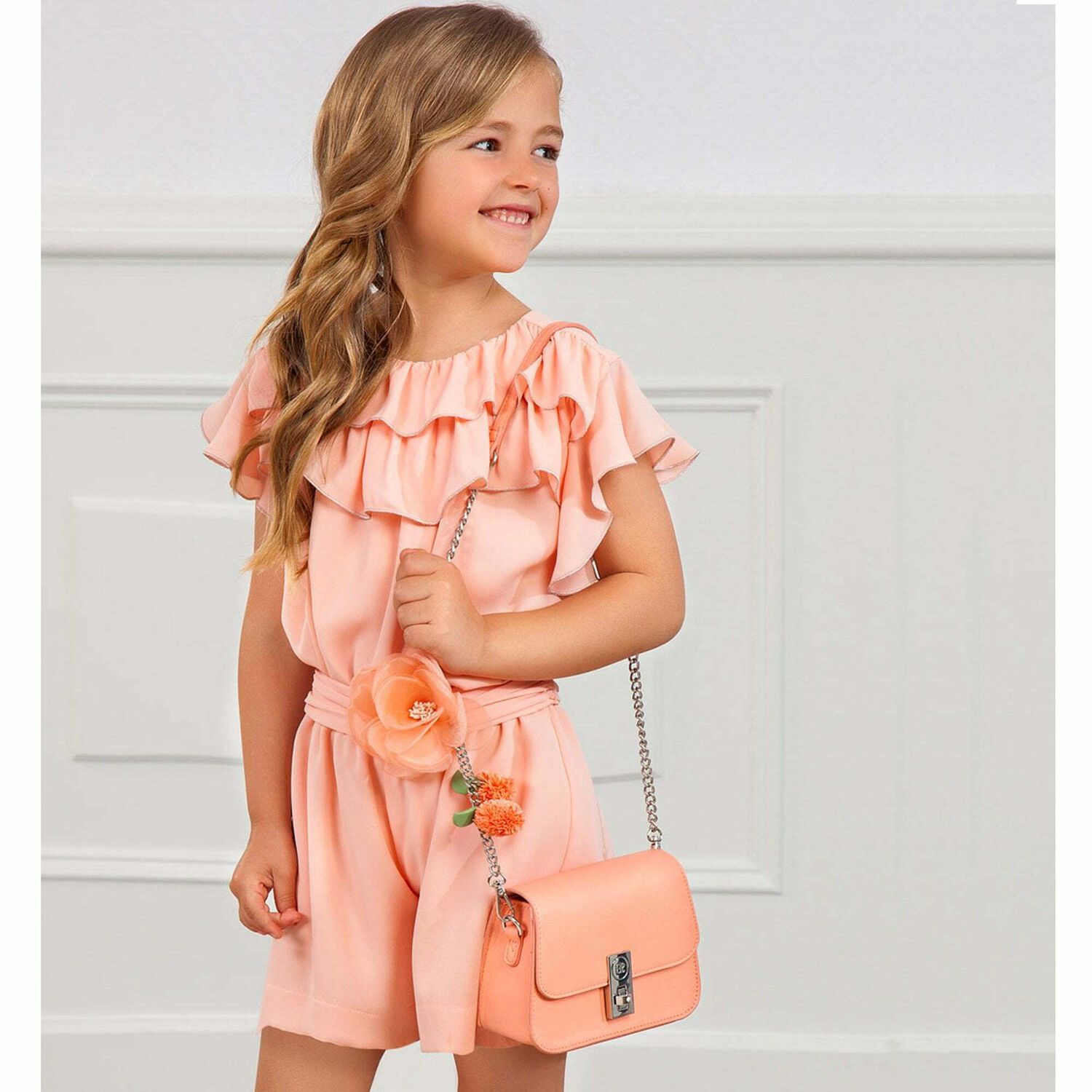 Girls Pink Playsuit, 2, hi-res image number null