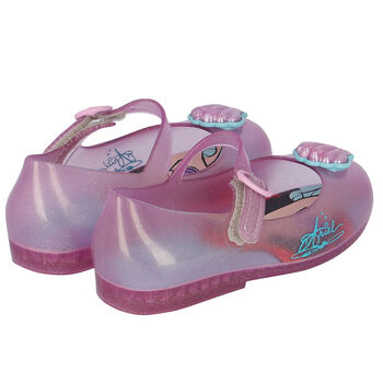 Younger Girls Pink Ariel Jelly Shoes