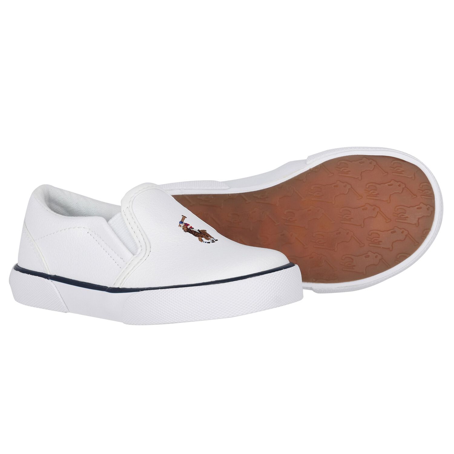 حذاء رياضى اولاد بالشعار باللون الابيض, 1, hi-res