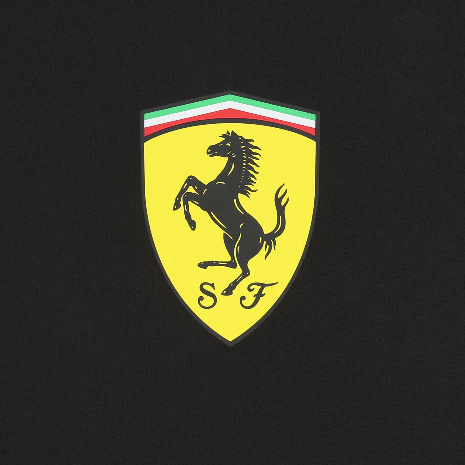 Black Ferrari Logo T-Shirt, 1, hi-res