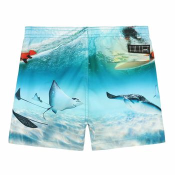 Boys Blue Sting Ray Swim Shorts