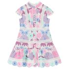 Girls White & Pink Floral Dress, 1, hi-res