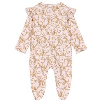 Baby Girls Pink & Gold Babygrow