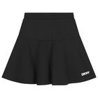 Girls Black Logo Skirt, 1, hi-res
