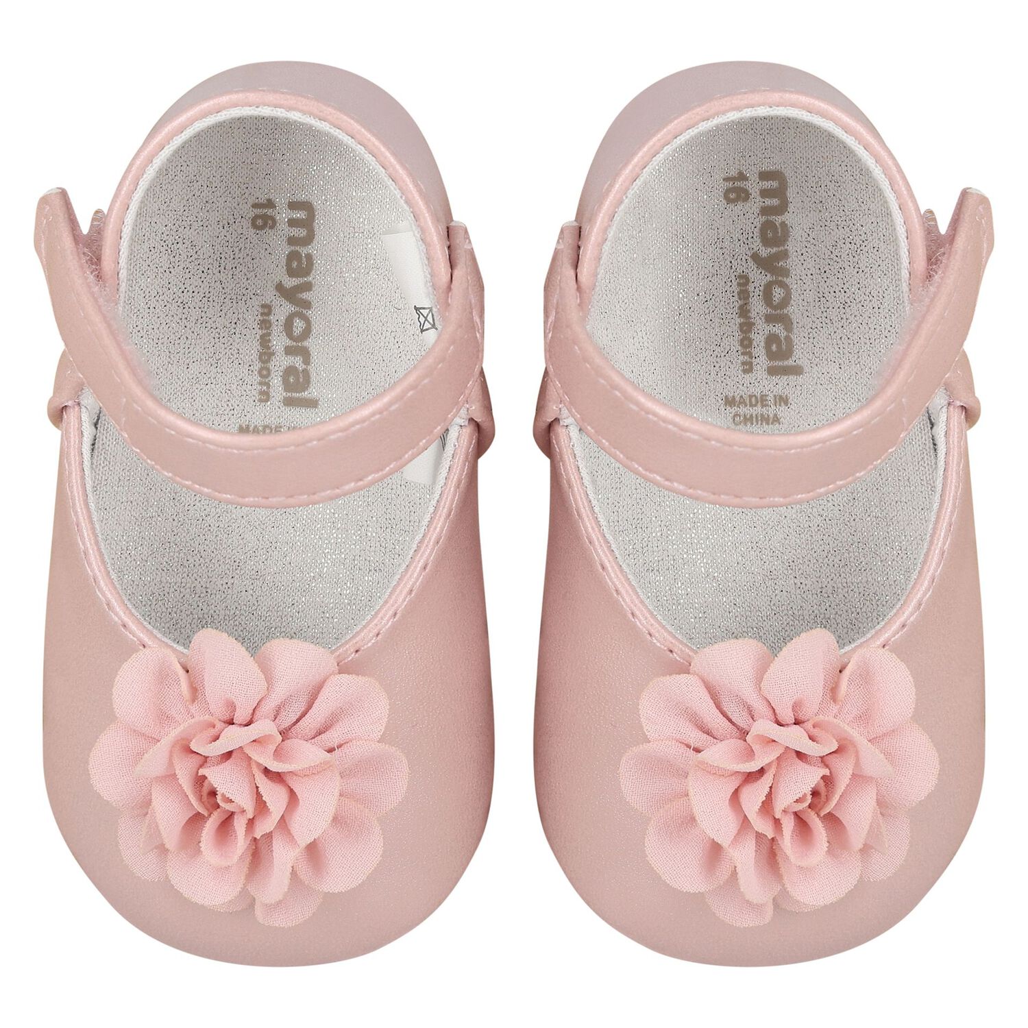 Baby Girls Pink Flower Pre Walker Shoes, 2, hi-res image number null