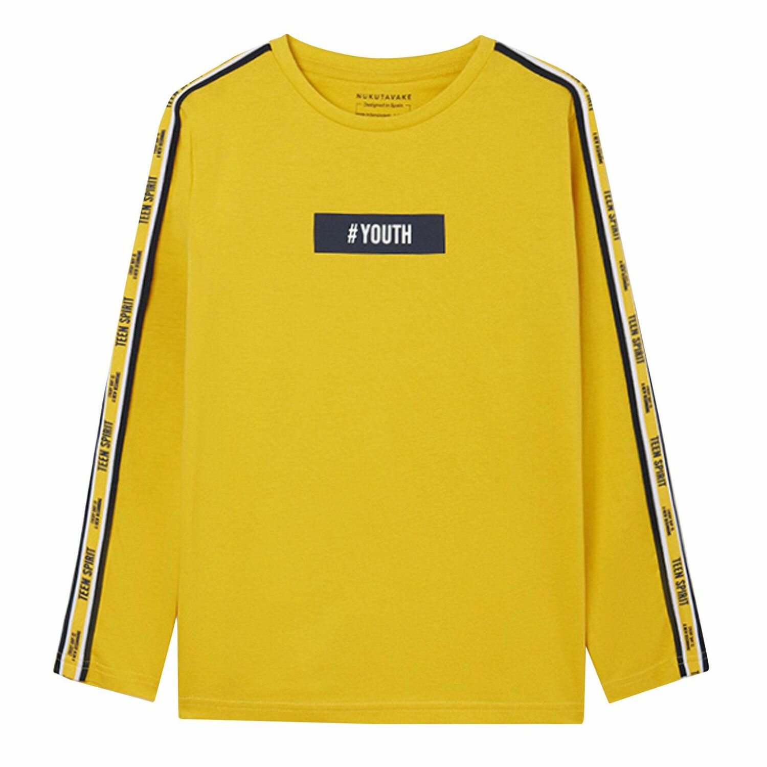 Boys Yellow Long Sleeve Top, 1, hi-res