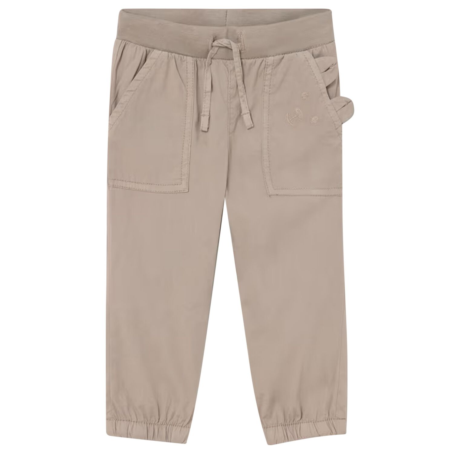 Younger Boys Beige Teddy Bear Joggers, 2, hi-res