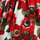 تنورة بنات بطبعة الزهور باللون الأحمر والأبيض, 1, hi-res