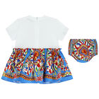 طقم فستان بنات كاريتو باللون الأبيض, 1, hi-res