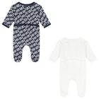 افرول أطفال بالشعار باللون الكحلي والأبيض ( من قطعتين), 1, hi-res