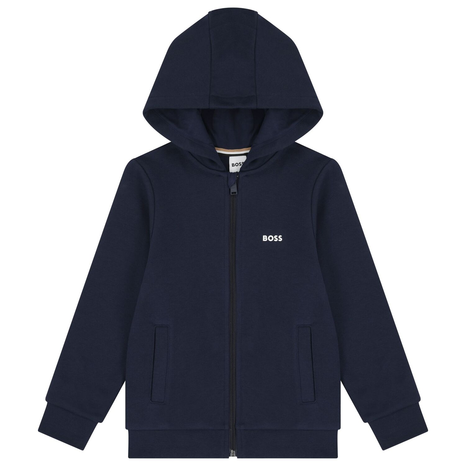 Boys Navy Blue Logo Tracksuit, 2, hi-res