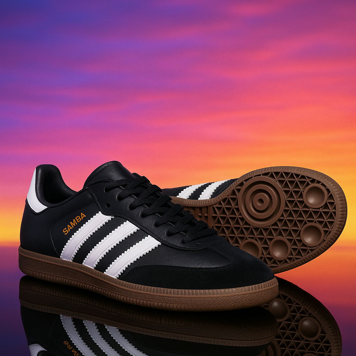Black Samba OG Trainers, 1, hi-res