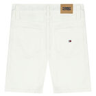 Boys Ivory Denim Shorts, 1, hi-res