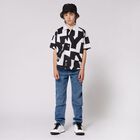 قبعة قابلة للعكس بالشعار باللون الأسود والأبيض, 1, hi-res