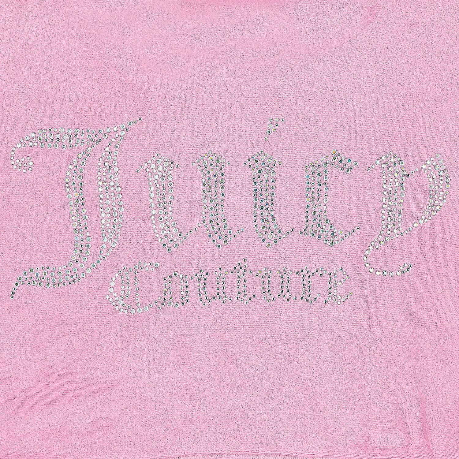Girls Pink Crystal Embellished Diamant&eacute; Logo Hooded Zip Up Top, 1, hi-res