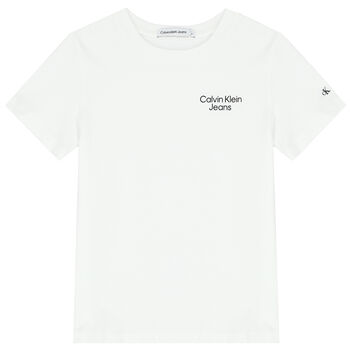 Boys White Logo T-Shirt