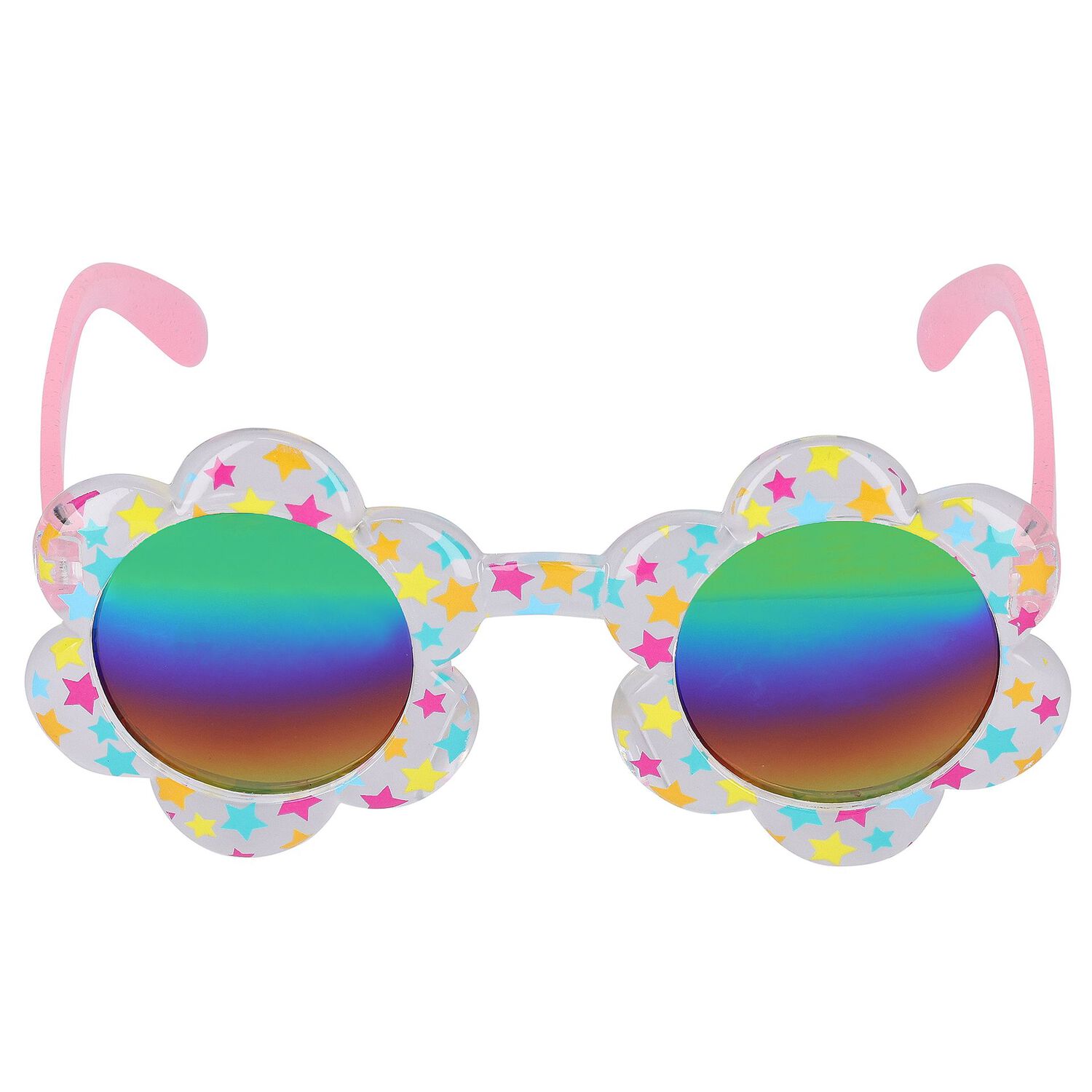 Girls White & Pink Logo Sunglasses, 1, hi-res