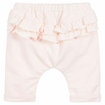 Girls Pink Jersey Joggers
