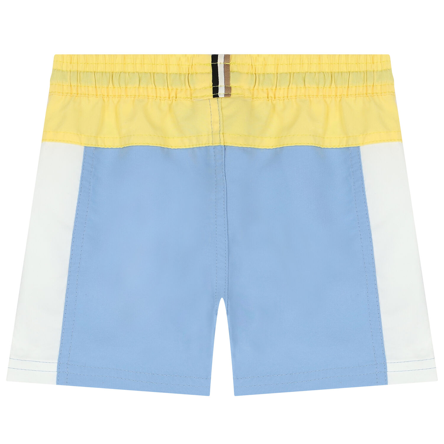 شورت سباحة أولاد بالشعار باللون الاصفر والازرق, 1, hi-res image number null