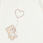 White Teddy Bear Babygrow, 1, hi-res