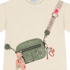 طقم لبجنز للبنات مزين الزهور باللون البيج والاخضر , 2, hi-res