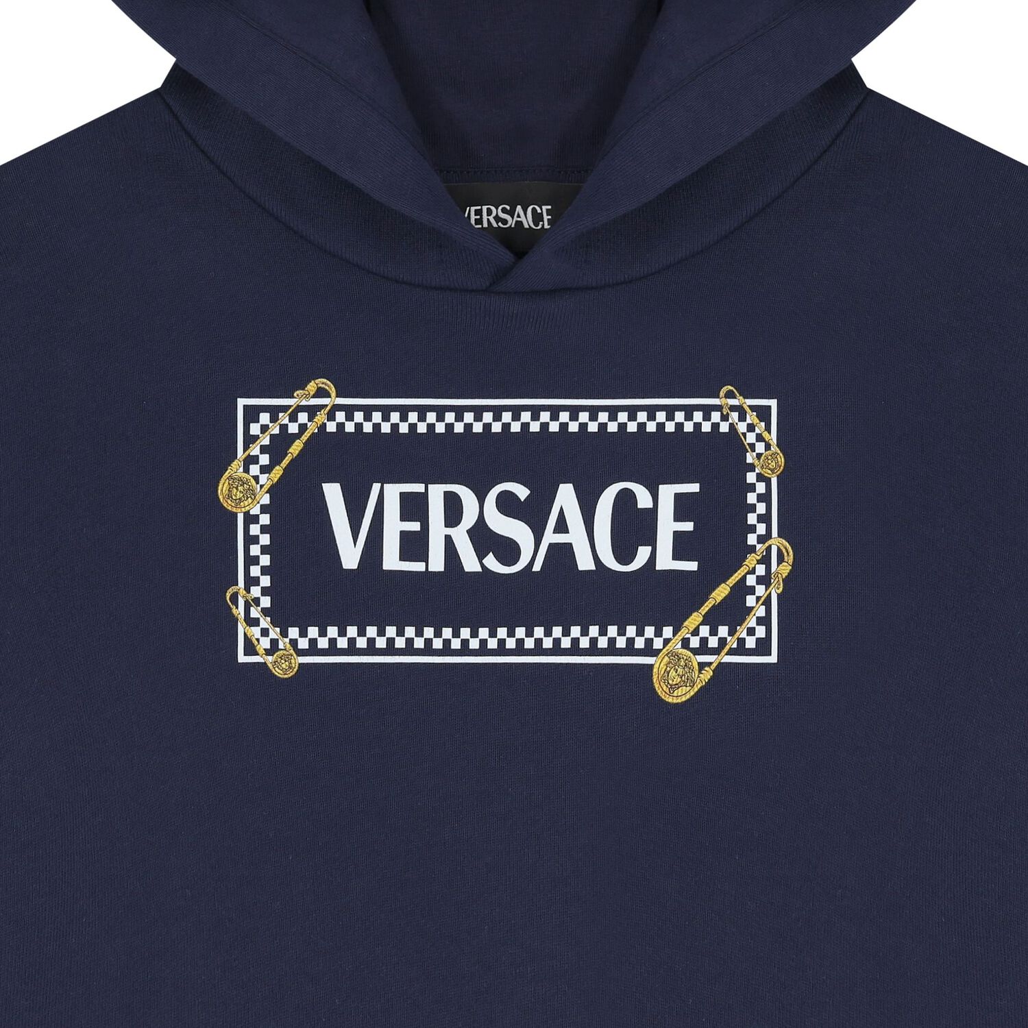 Younger Boys Navy Blue Logo Hooded Top, 1, hi-res image number null