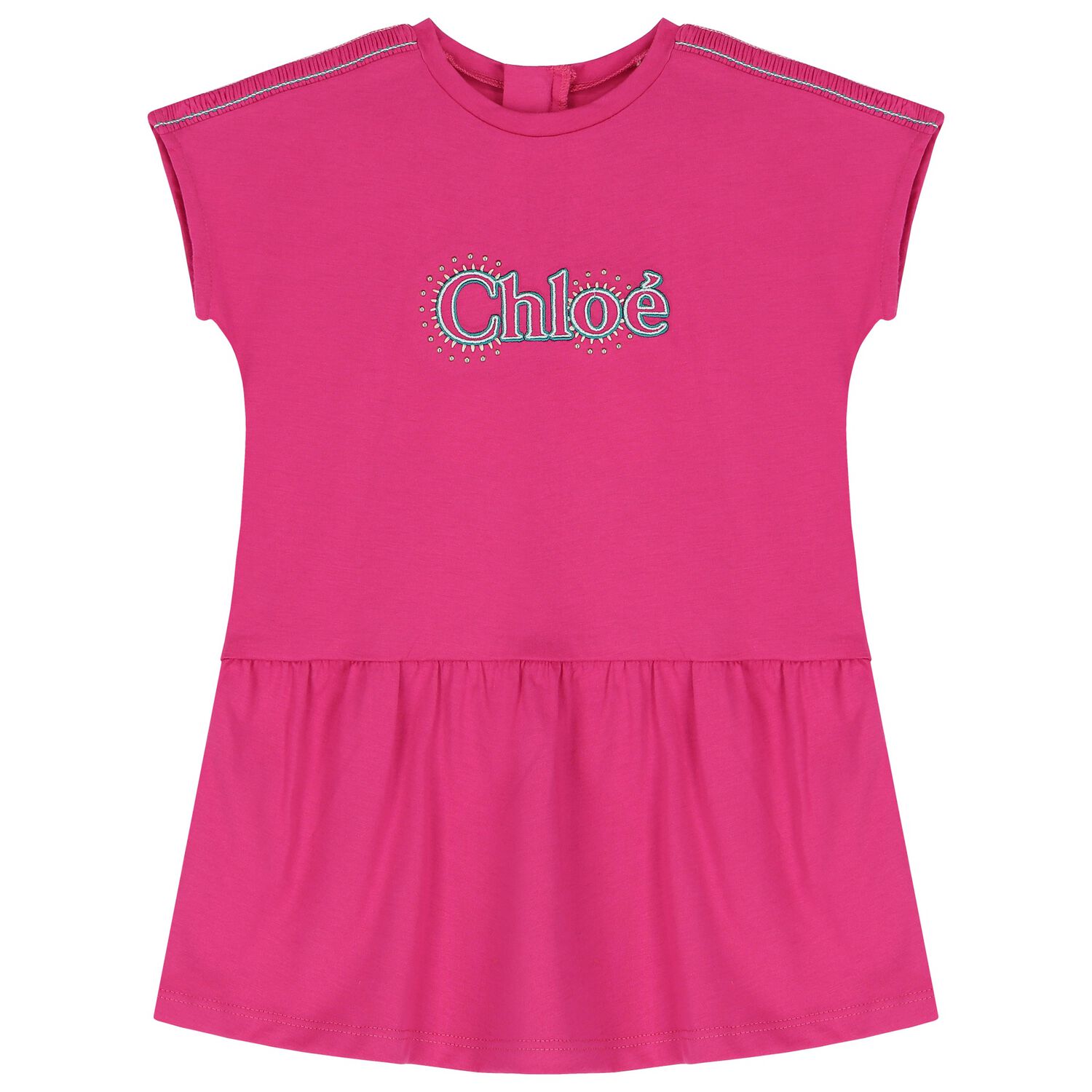 Younger Girls Pink Logo Dress, 2, hi-res image number null