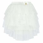 Girls White Tulle Skirt, 2, hi-res