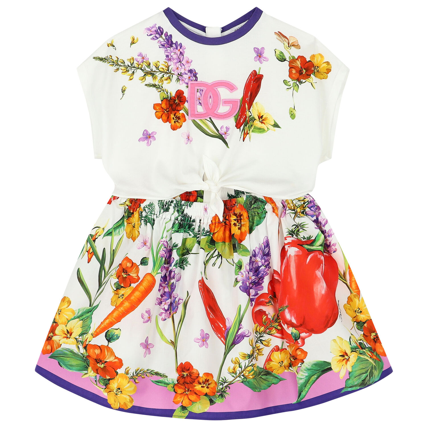 فستان بنات باللون الأبيض, 1, hi-res image number null